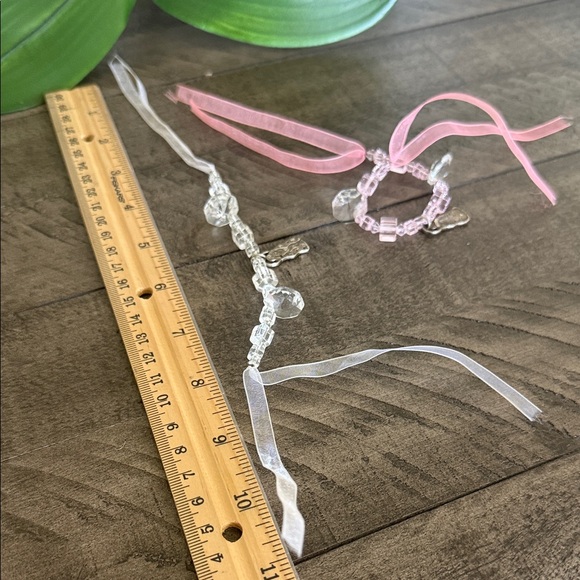 Crystal Charm Kids Bracelets - Pink and White - Picture 5 of 5